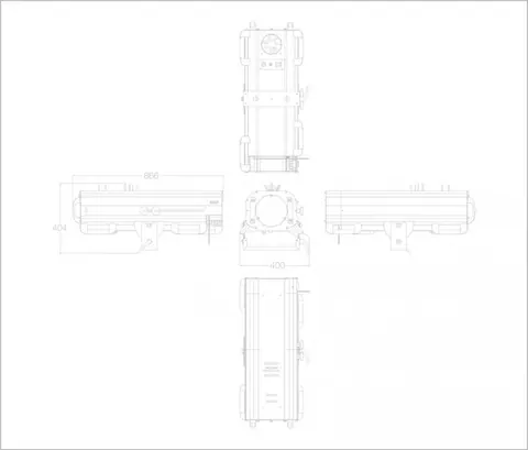 LIGHT SKY F450 FOLLOW SPOT, technical drawing 5 of 7