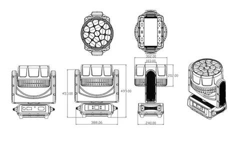 Color Imagination MZOOM 1940P, technical drawing 6 of 6