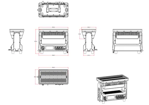 Color Imagination STROBE 1176HP, technical drawing 6 of 6