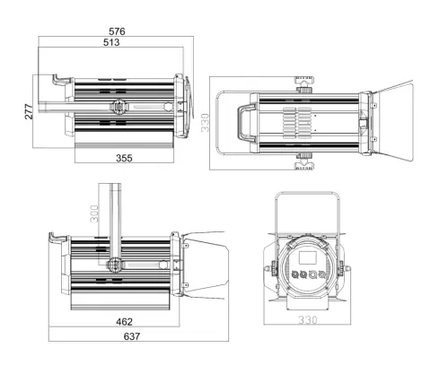 Color Imagination FRESNEL 200MW, technical drawing 5 of 5