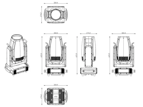 Color Imagination MSPOT 600P, technical drawing 7 of 7