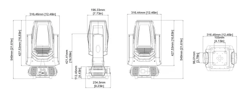 Color Imagination MSPOT 360, technical drawing 5 of 5