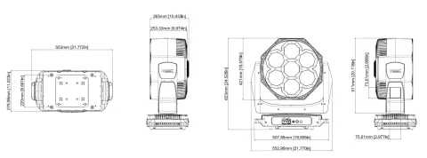 Color Imagination MAGICEYE 7155HP, technical drawing 6 of 6