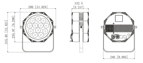 Color Imagination SMARTPAR 1215P, technical drawing 9 of 10
