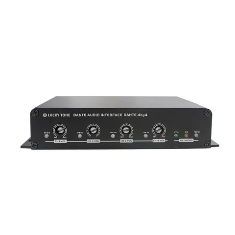 Lucky Tone Dante 4/4 Audio Transmitter with Gain Control, product photo 2 of 4