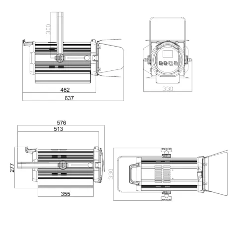Color Imagination FRESNEL 200AS, technical drawing 6 of 6