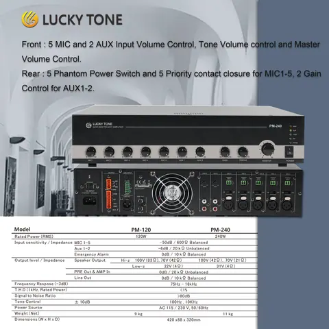 Lucky Tone Project Mixer Amplifiers, product photo 4 of 6