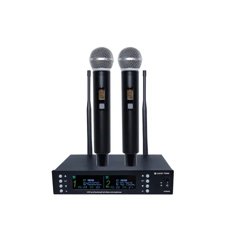Lucky Tone UHF Dual Channel Wireless Microphone, product photo 2 of 7