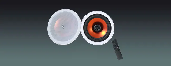 Lucky Tone Rimless Bluetooth Ceiling Speaker with Colorful Poly Woofer, product photo 1 of 8