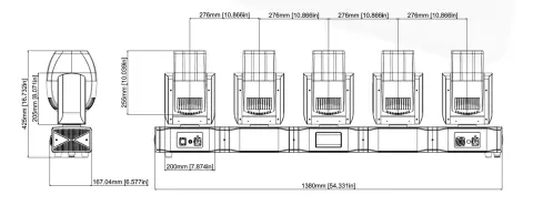 Color Imagination MAGICBAR 5155P, technical drawing 5 of 5