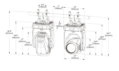 ACME BEAMONE PRO, technical drawing 8 of 12