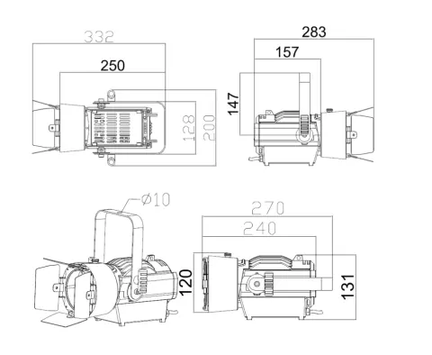 Color Imagination MINIFRESNEL 60MW, technical drawing 5 of 5