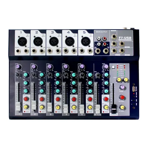Lucky Tone F Series 7 Channels Audio Mixer, product photo 4 of 6