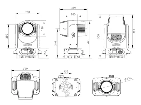 LIGHT SKY MINI LASER AQUA, technical drawing 6 of 14