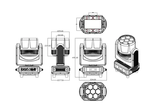 Color Imagination BEYE 760P, technical drawing 6 of 6