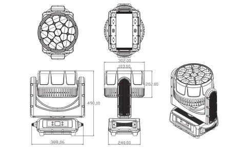 Color Imagination BEYE 1940P, technical drawing 6 of 6