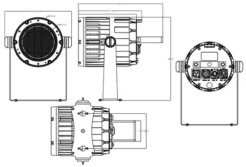 Color Imagination COBPAR 350E, technical drawing 13 of 13